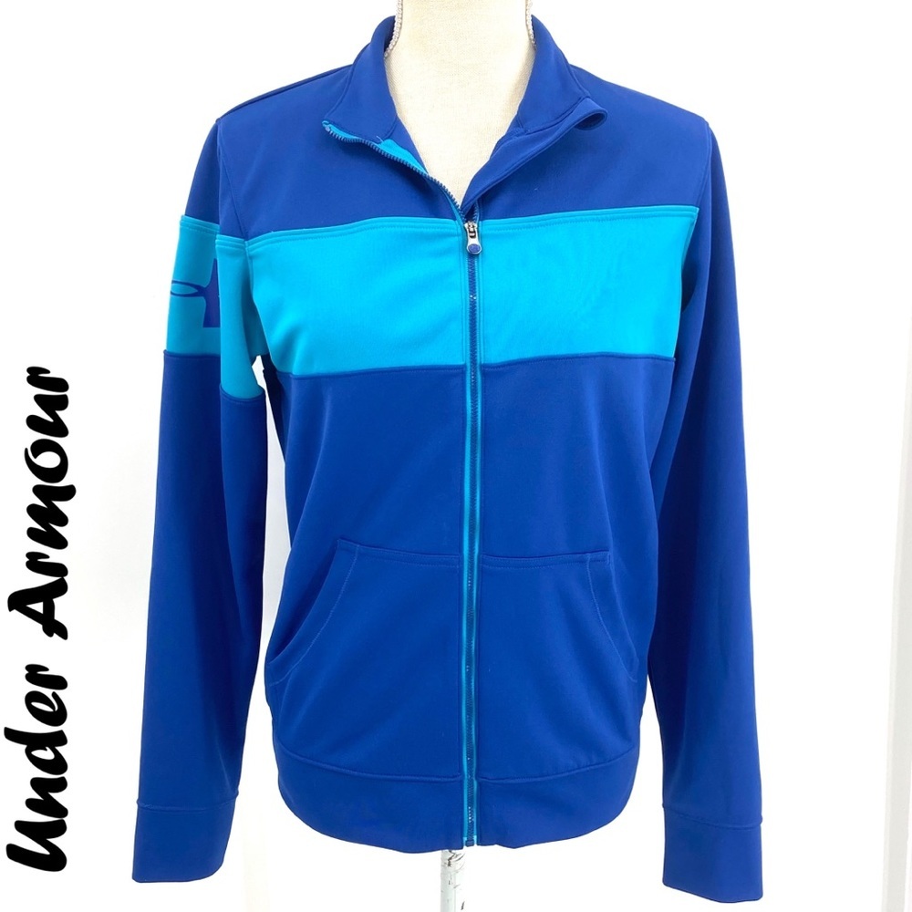Under armor blue zip Athletic jacket size small